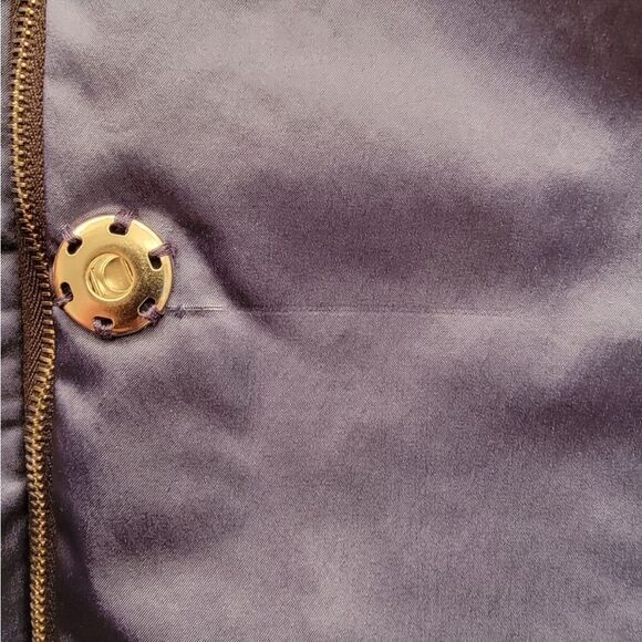 St. John Sport Sateen Nylon Full Zip sleeveless vest relaxed 12 Navy Blue Large - Picture 10 of 15